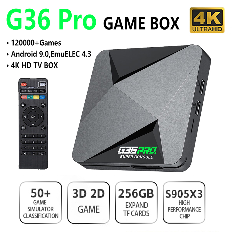 Super Game Box G36 Pro 128G 4K - Gaming Console Gs5 review and price
