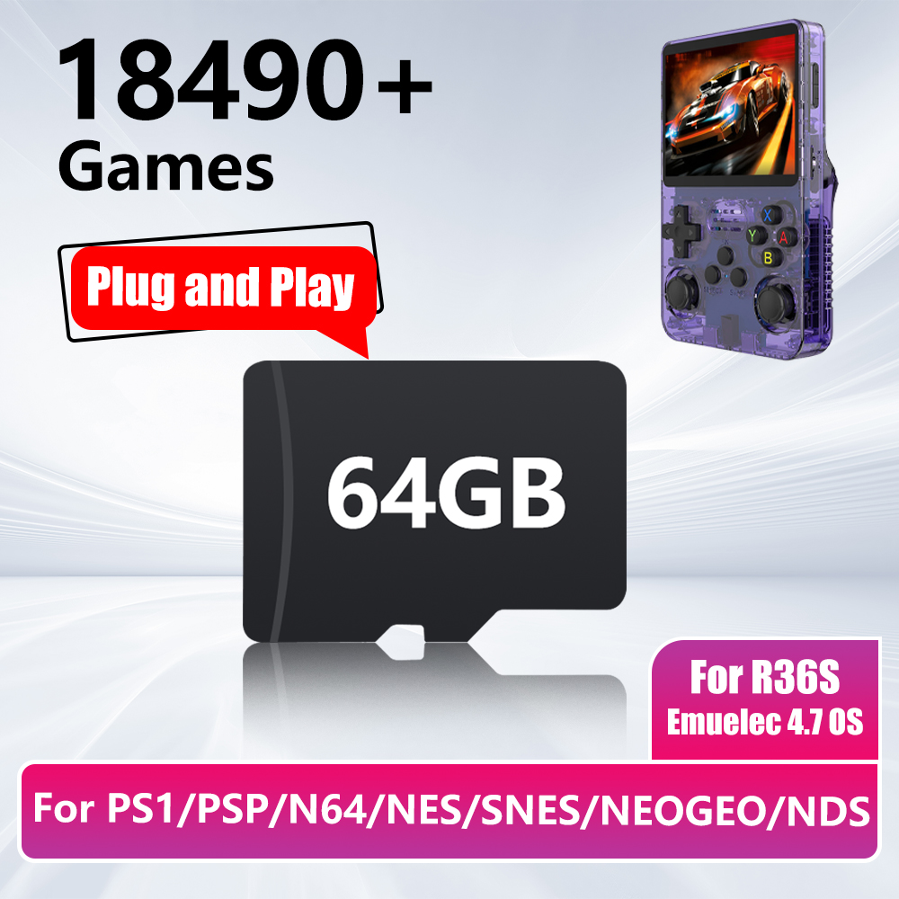 64GB Game Card for R36S Game C - Gaming Console Emulator review and price