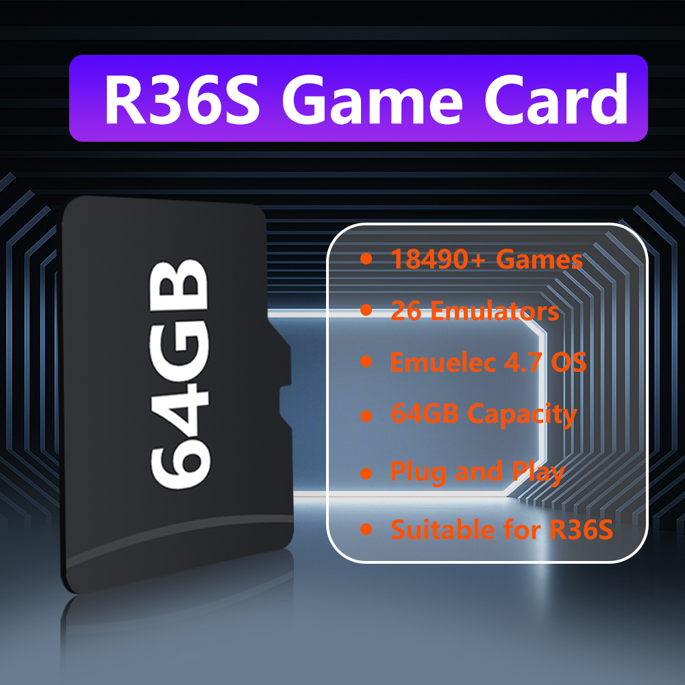 64GB Game Card for R36S Game C - Gaming Console Emulator review and price