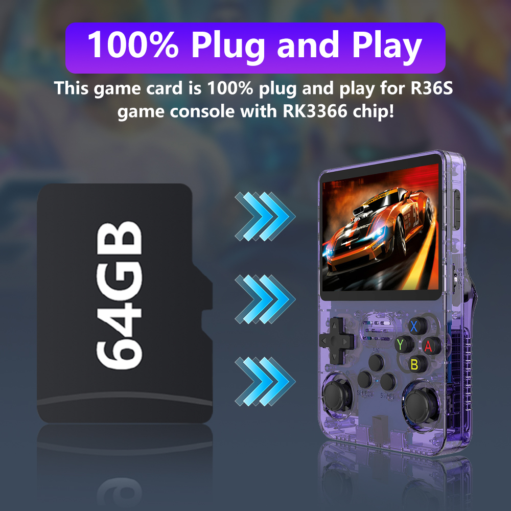 64GB Game Card for R36S Game C - Gaming Console Emulator review and price