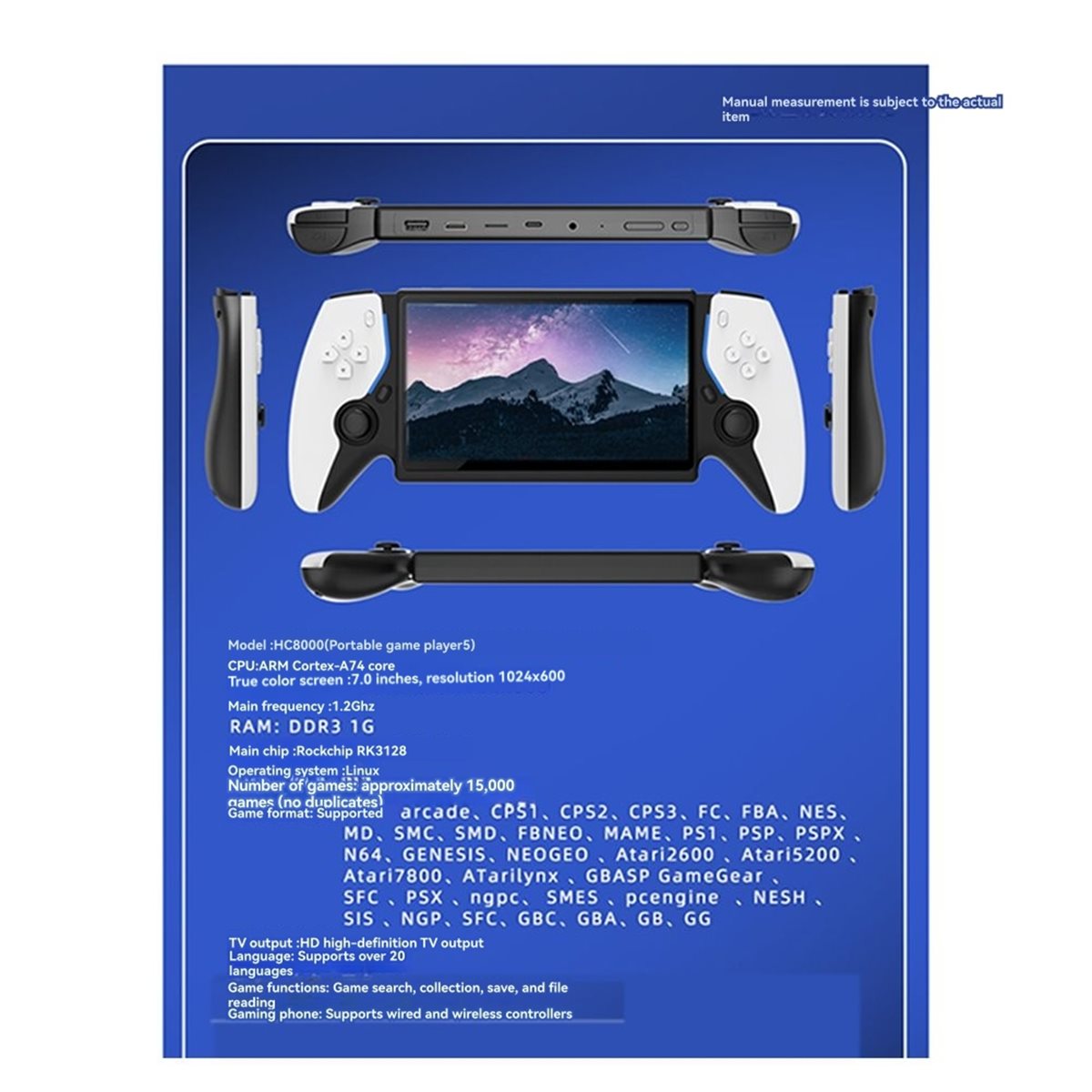 Y828A~!#7Inch Dual Joystick Ha - Gaming Console Emulator review and price