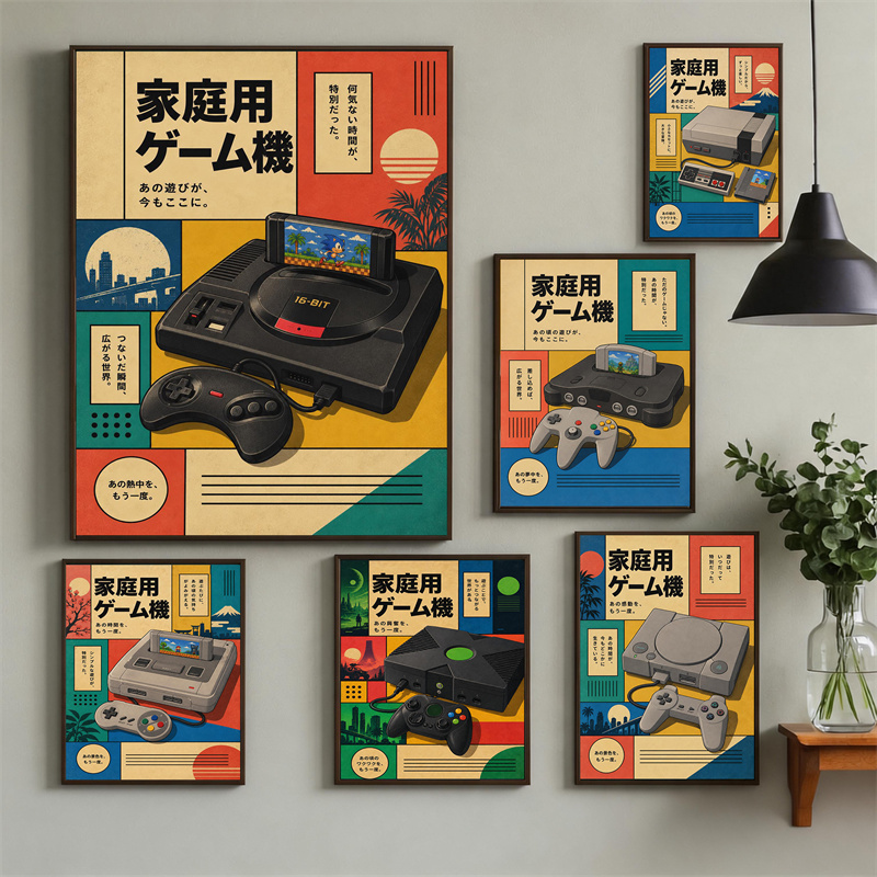 Retro Gaming Wall Art Poster – - Gaming Console In 90S review and price