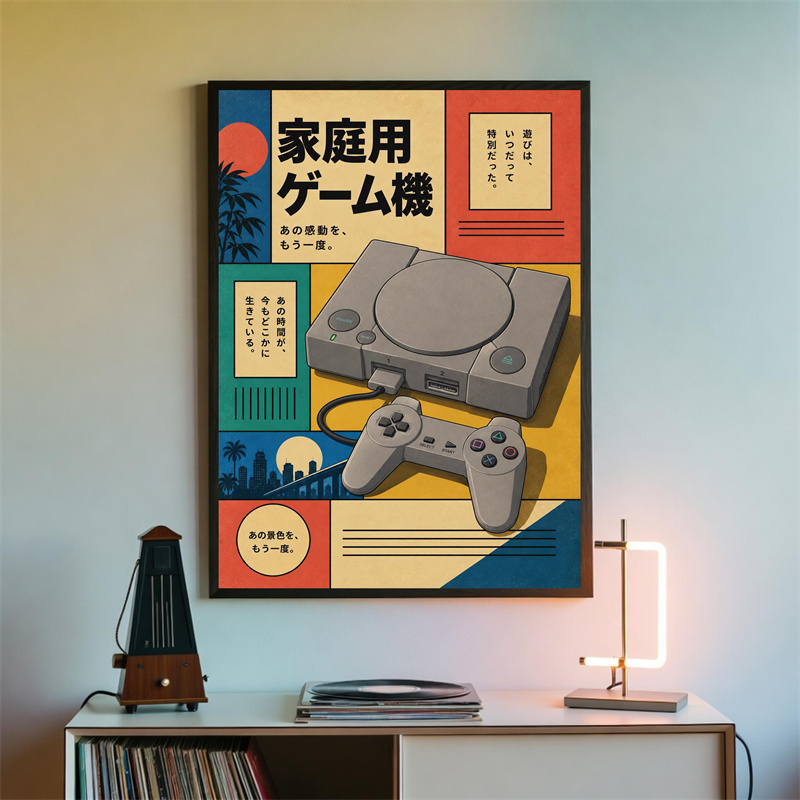 Retro Gaming Wall Art Poster – - Gaming Console In 90S review and price