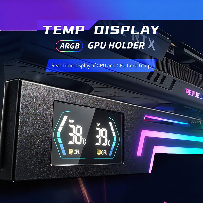 Digital ARGB Horizontal Graphi - Gaming Card Holder review and price
